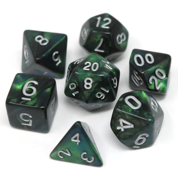 7 piece RPG Dice Set Moonstone