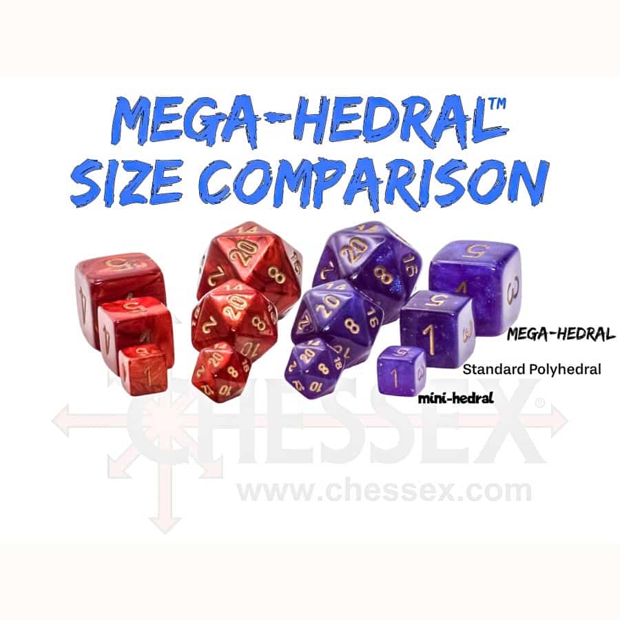 Chessex Mega-hedral Nebula Luminary 7 Die Set