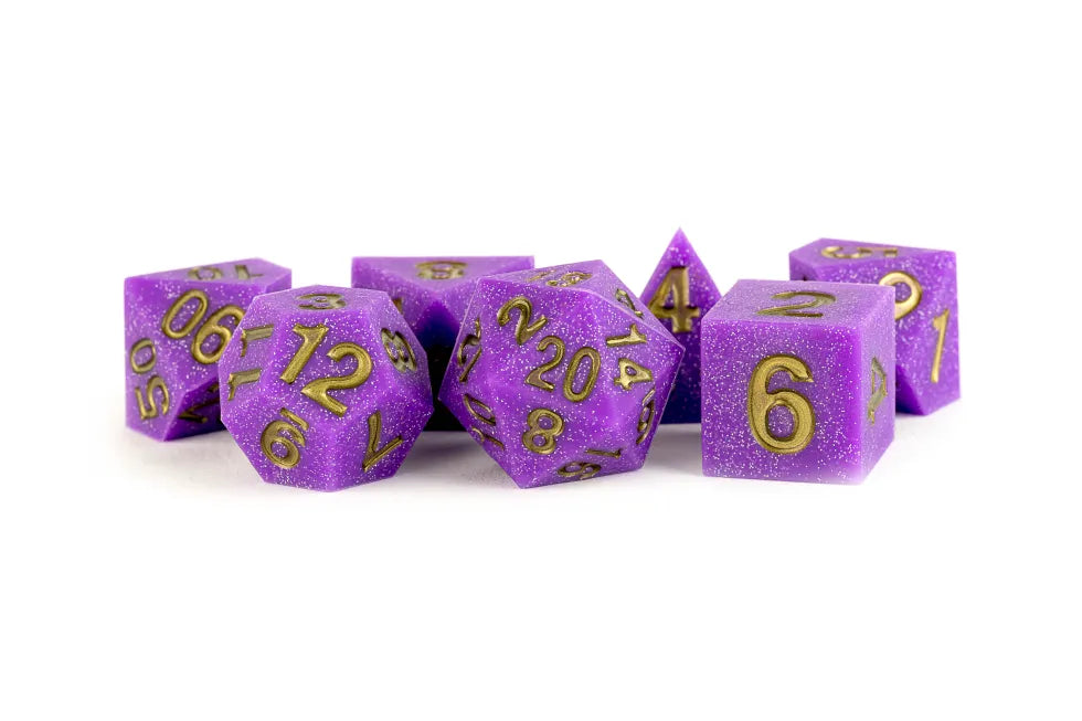 MDG Sharp Edge Silicone Rubber: Polyhedral 7 Dice Set