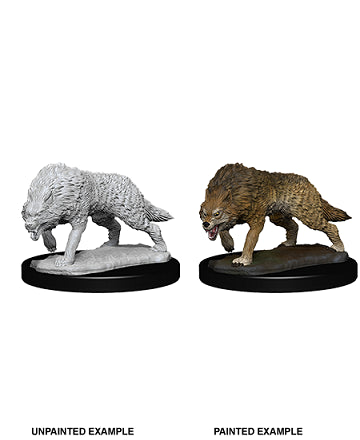 WizKids Deep Cuts Unpainted Miniatures: Timber Wolves