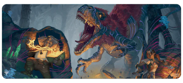 The Lost Caverns of Ixalan Dinosaur and Quintorius Kand 6ft Table Playmat
