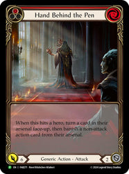 Hand Behind the Pen (Extended Art) [FAB271] (Promo)  Rainbow Foil