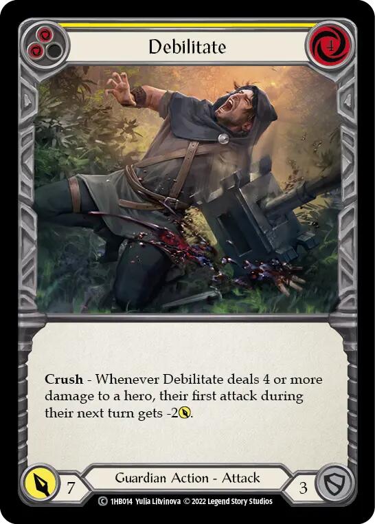Debilitate (Yellow) [1HB014] (History Pack 1 Bravo Blitz Deck)