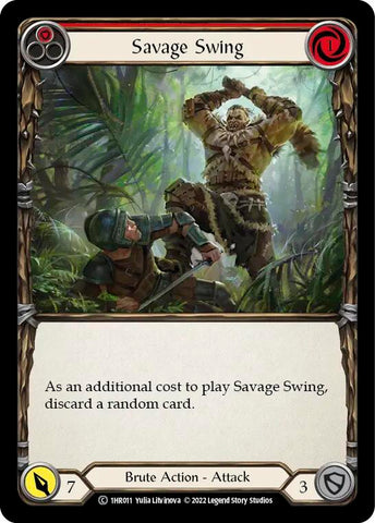 Savage Swing (Red) [1HR011] (Historic Pack 1 Blitz Deck Rhinar)