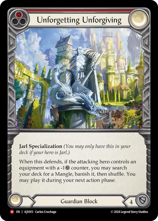 Unforgetting Unforgiving [AJV013] (Armory Deck: Jarl Vetreidi)  Rainbow Foil