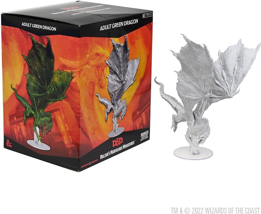 Dungeons And Dragons Miniatures: Icons of the Realms: Adult Green Dragon Unpainted