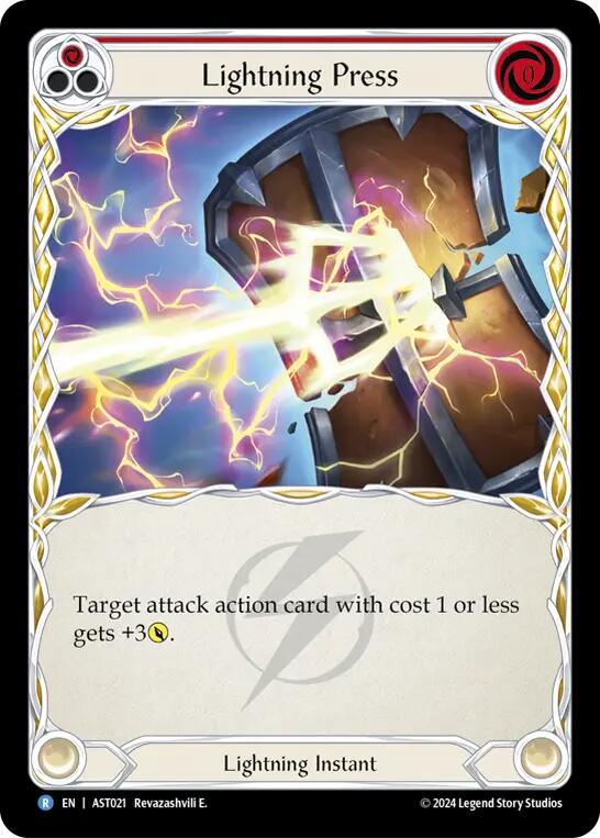Lightning Press (Red) [AST021] (Armory Deck: Aurora)