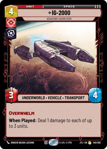 IG-2000 - Assassin's Aggressor (140/262) (140/262) [Jump to Lightspeed]