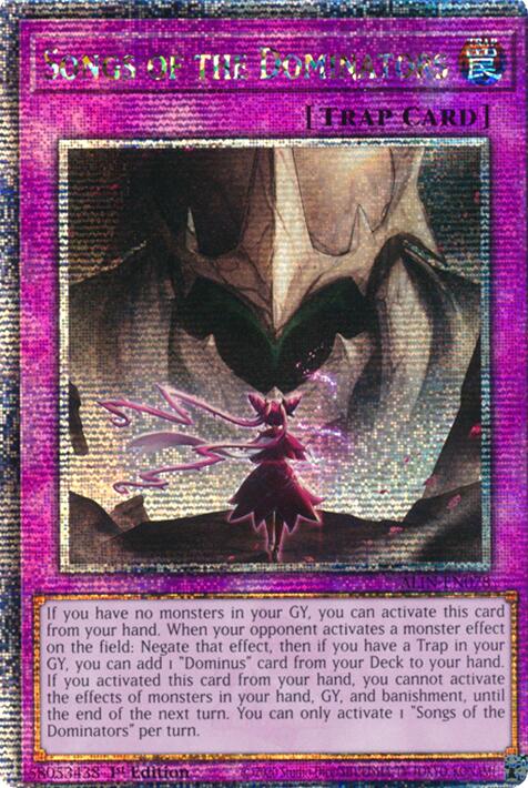 Songs of the Dominators [ALIN-EN078] Quarter Century Secret Rare