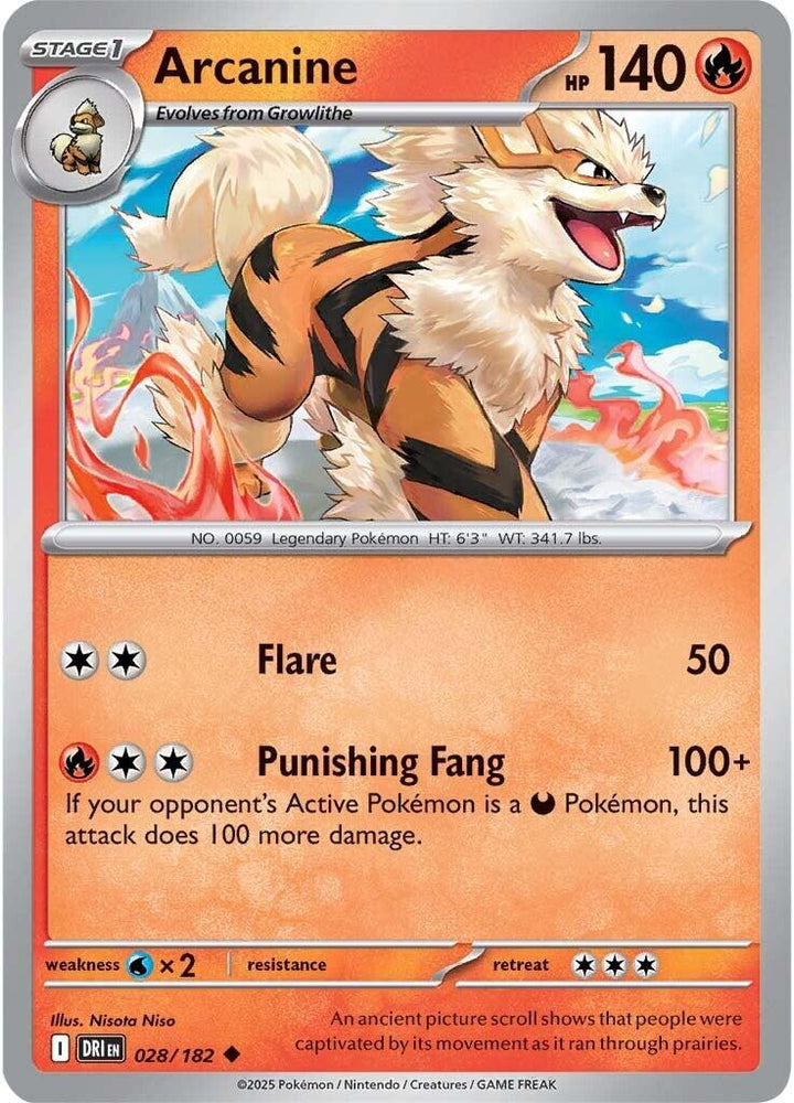 Arcanine (028/182) [Scarlet & Violet: Destined Rivals]