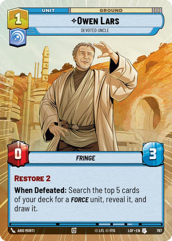 Owen Lars - Devoted Uncle (797) (Hyperspace Foil) (797) [Legends of the Force]