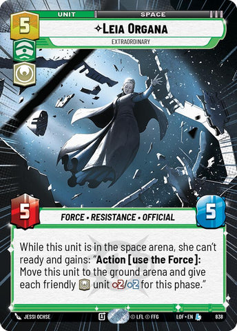 Leia Organa - Extraordinary (838) (Hyperspace Foil) (838) [Legends of the Force]