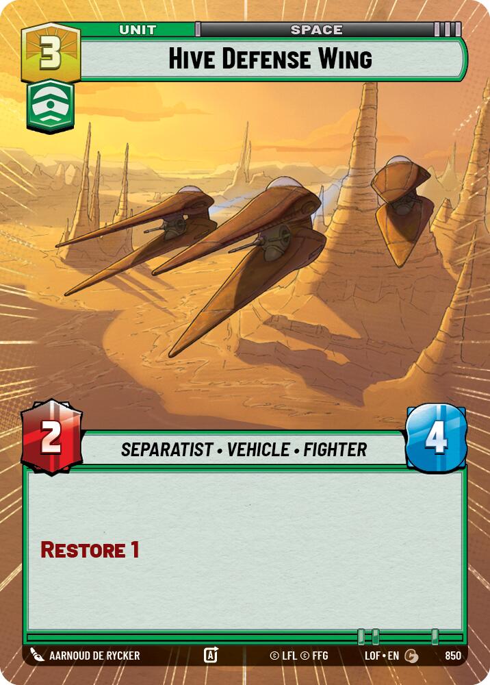 Hive Defense Wing (850) (Hyperspace Foil) (850) [Legends of the Force]