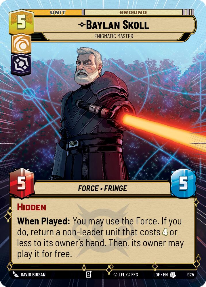 Baylan Skoll - Enigmatic Master (925) (Hyperspace Foil) (925) [Legends of the Force]