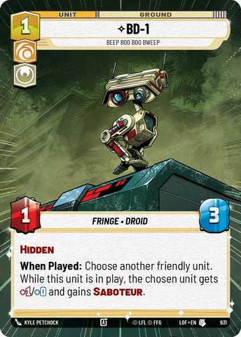 BD-1 - Beep Boo Boo Bweep (931) (Hyperspace Foil) (931) [Legends of the Force]