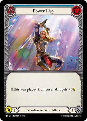 Power Play (Blue) [SUP188] (Super Slam)  Rainbow Foil
