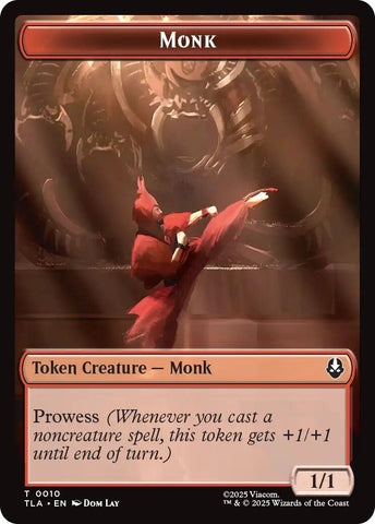 Monk // Food (0021) Double-Sided Token [Avatar: The Last Airbender Tokens]
