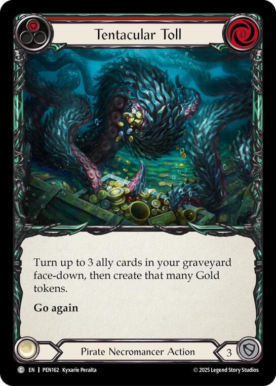 Tentacular Toll (Red) (Rainbow Foil) [PEN162] (Compendium of Rathe)  Rainbow Foil