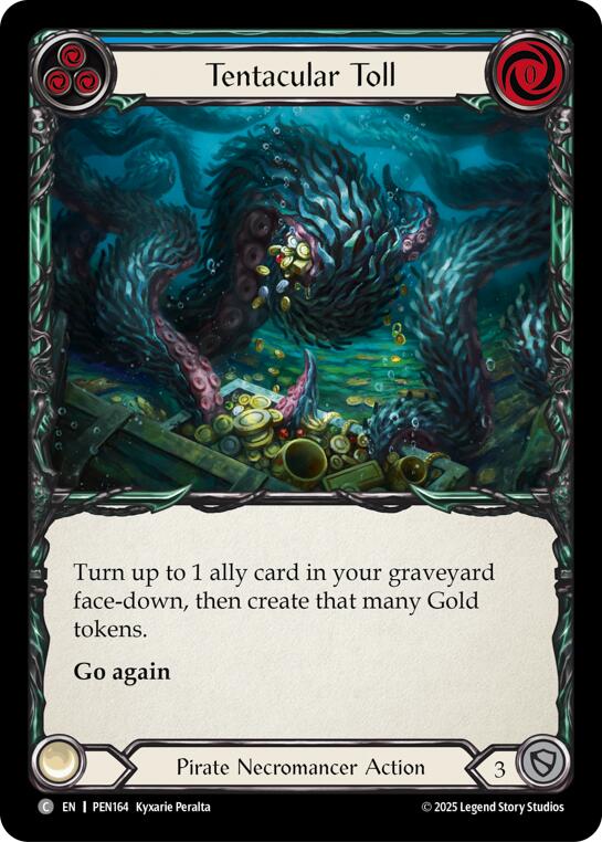 Tentacular Toll (Blue) (Rainbow Foil) [PEN164] (Compendium of Rathe)  Rainbow Foil