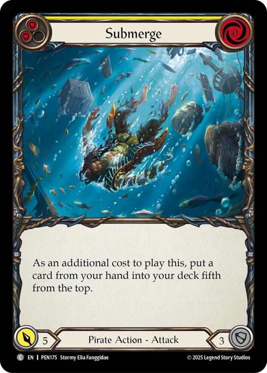 Submerge (Yellow) (Rainbow Foil) [PEN175] (Compendium of Rathe)  Rainbow Foil