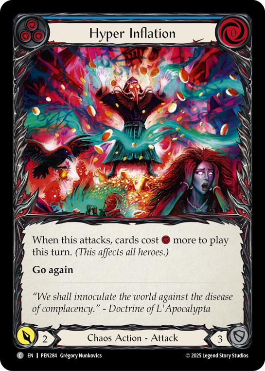 Hyper Inflation (Blue) (Rainbow Foil) [PEN284] (Compendium of Rathe)  Rainbow Foil