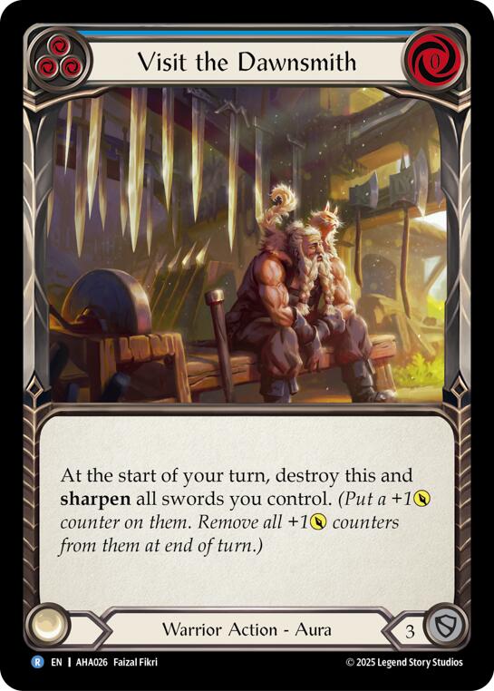 Visit The Dawnsmith (Blue) [AHA026] (Armory Deck Origins: Hala)