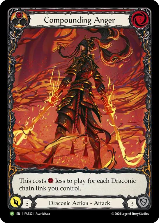 Compounding Anger [FAB321] (Promo)  Rainbow Foil