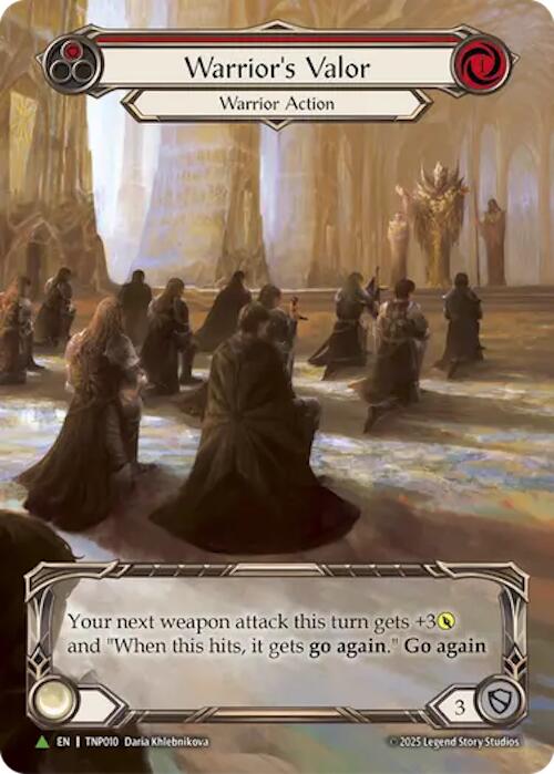 Warrior's Valor (Red) (Marvel) [TNP010] (Promo)  Rainbow Foil