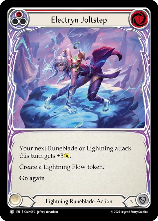 Electryn Joltstep (Red) [OMN080] (Omens of the Third Age)  Rainbow Foil
