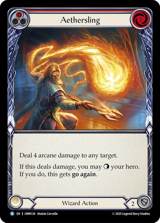 Aethersling (Red) [OMN134] (Omens of the Third Age)  Rainbow Foil