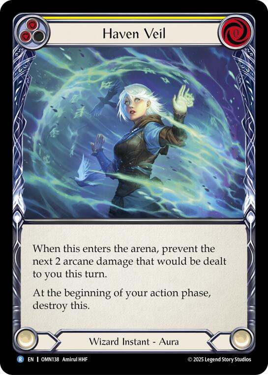 Haven Veil (Yellow) [OMN138] (Omens of the Third Age)  Rainbow Foil