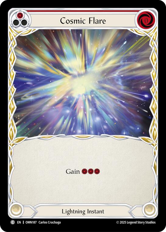Cosmic Flare (Red) [OMN187] (Omens of the Third Age)  Rainbow Foil