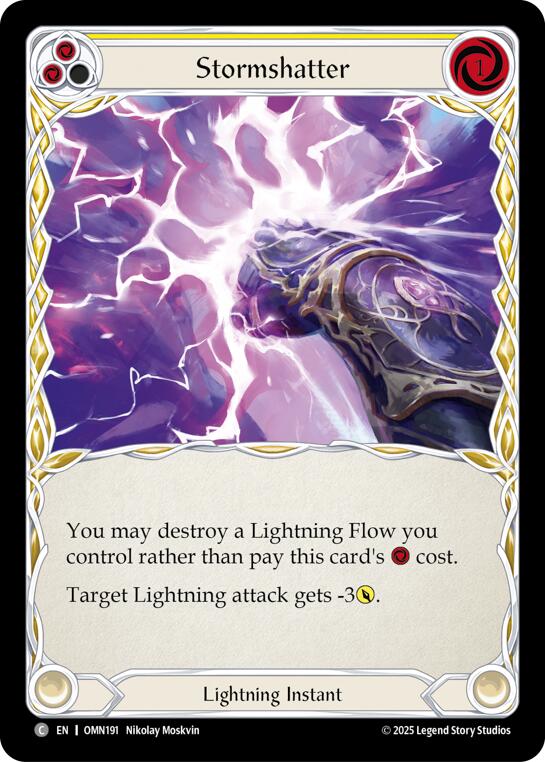 Stormshatter (Yellow) [OMN191] (Omens of the Third Age)  Rainbow Foil