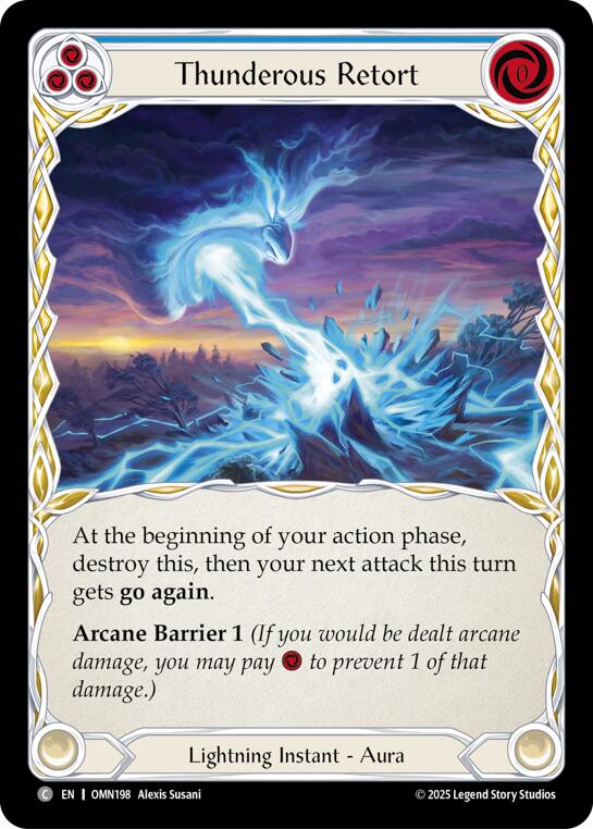 Thunderous Retort (Blue) [OMN198] (Omens of the Third Age)