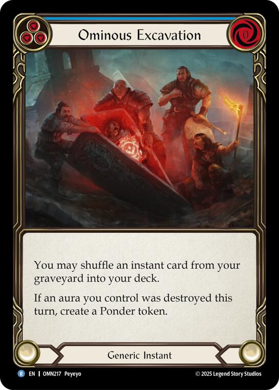 Ominous Excavation (Blue) [OMN217] (Omens of the Third Age)