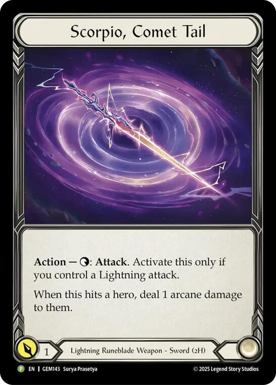 Scorpio, Comet Tail [GEM143-CF] (Gem Pack 5)  Cold Foil
