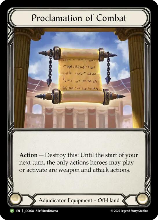 Proclamation of Combat [JDG078] (Promo)  Cold Foil