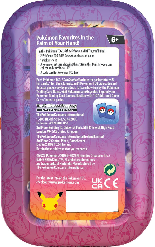 30th Celebration Mini Tin [Mewtwo]