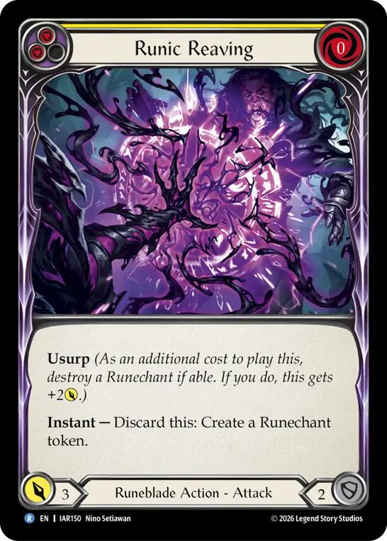 Runic Reaving (Yellow) [IAR150] (Usurp the Shadow Throne)  Rainbow Foil