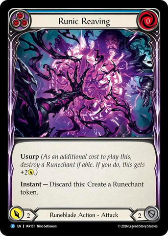 Runic Reaving (Blue) [IAR151] (Usurp the Shadow Throne)  Rainbow Foil