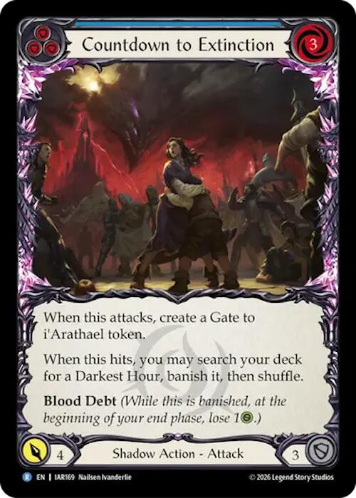 Countdown to Extinction (Blue) [IAR169] (Usurp the Shadow Throne)  Rainbow Foil