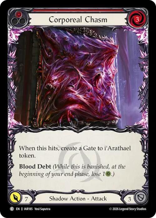 Corporeal Chasm (Red) [IAR185] (Usurp the Shadow Throne)  Rainbow Foil