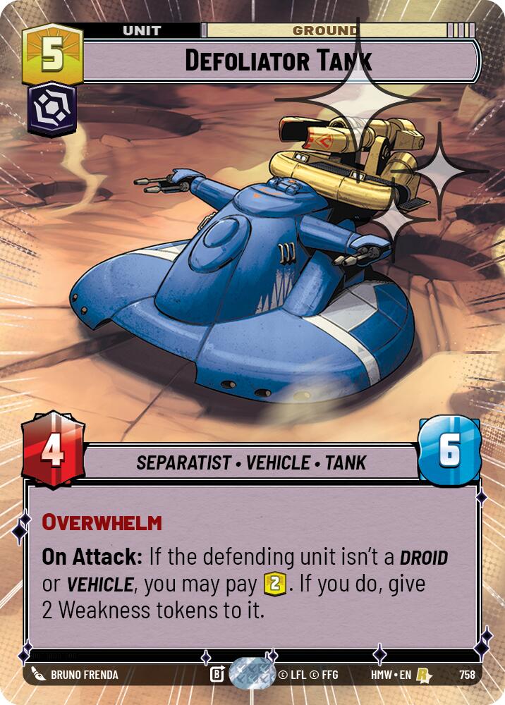 Defoliator Tank (758) (Hyperspace Foil) (758) [Homeworlds]