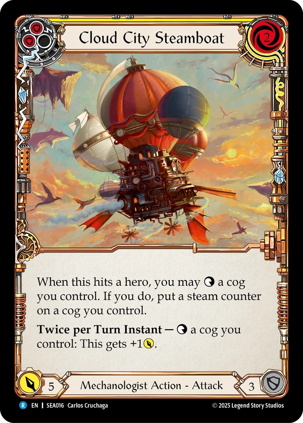 Cloud City Steamboat (Yellow) [SEA016] (High Seas)  Rainbow Foil