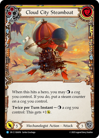 Cloud City Steamboat (Yellow) [SEA016] (High Seas)  Rainbow Foil