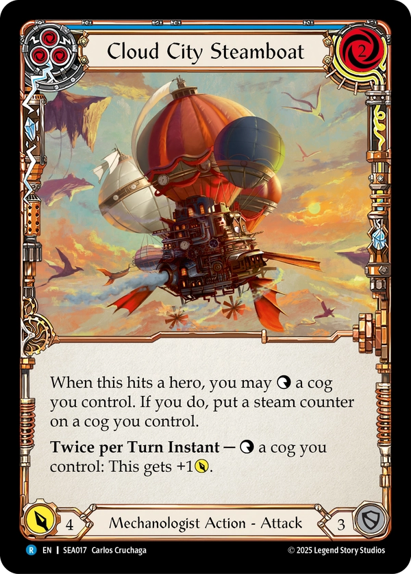 Cloud City Steamboat (Blue) [SEA017] (High Seas)  Rainbow Foil