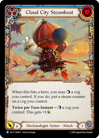 Cloud City Steamboat (Blue) [SEA017] (High Seas)  Rainbow Foil