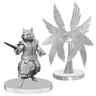 WizKids Deep Cuts Unpainted Miniatures: Procyal (Raccoon Agathion) & Zoaem (Ring Archon)