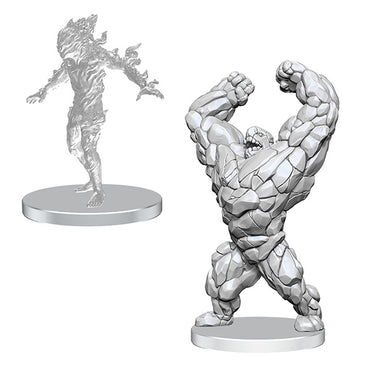 WizKids Deep Cuts Unpainted Miniatures: Living Landslide & Living Wildfire