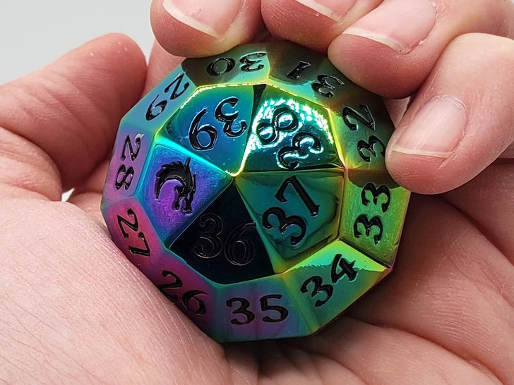 Old School Dice Metal Spindown D40